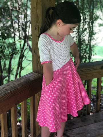 Pink Dot Twirl Dress