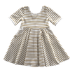 Image of Gold Stripe Twirl Dress