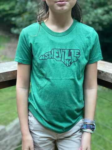 Asheville NC Map T-shirt